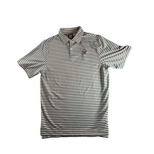 FootJoy FJ Golf Polo Shirt Mens Size S Blue Stripe Performance Fabric